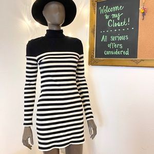 TopShop Striped Turtle Neck Dress